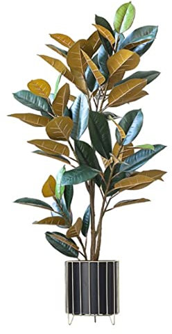 Künstliche Pflanze, nordischer Stil, künstlicher Baum, Kunstbaum, Topf, Gummibaum, Typ Bonsai, Innendekoration, künstliche Pflanzen, für drinnen und draußen, Grün