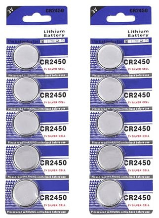 YiQinzcxg Pilas de botón CR2450 duraderas CR2450-3V Batería de litio para relojes Controles remotos Instalación conveniente