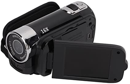 Ejoyous Video Camera Camcorder, Full HD 4K 48MP Digital Camera Recorder 270° Rotation Vlogging Camera Recorder 16X Zoom 2.7 Inch Video Camera (Black)