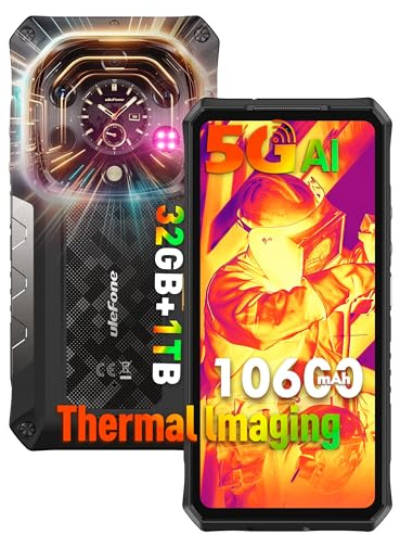 Ulefone Armor 28 Ultra Téléphone Incassable 5G Double Écran AI Smartphone, 32Go+1 to, Dimensity 9300+, 10600mAh/120W, Imagerie Thermique, AMOLED 6.67” FHD+, 50MP+64MP Vision Nocturne, IP68/WiFi 7