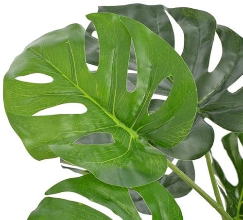 Eleganz Plante artificielle Monstera 100 cm avec pot - Plante artificielle pour salon et bureau - Facile d'entretien et réaliste - Décoration pour pièces modernes
