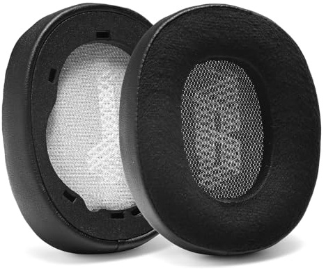 PESLNG Professionelle PU-Leder Ersatz Ohrpolster für JBL E65 E65BTNC/Duet NC/LIVE650 BTNC/LIVE660 BTNC, Verwendet hochwertigen Memory-Schaumstoff für mehr Komfort (Samt-Schwarz)