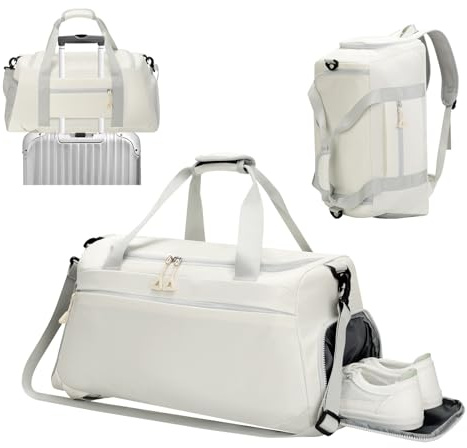AiQInu Bolsa Deporte Hombre Mujer, 35L Mochila Gimnasio Grande con Bolsillo Zapatos, 3 en 1 Bolsa Gimnasio Impermeable, Gym Bag Diseño Multibolsillo para Fitness, Fin de Semana