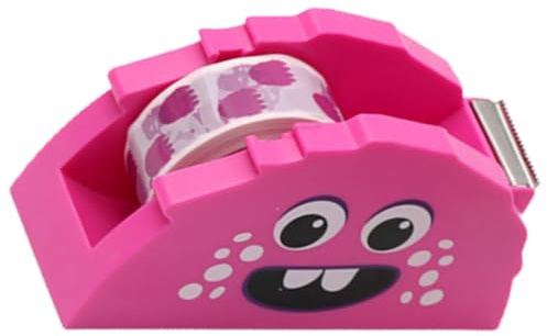 OUNONA Klebebandabroller mit Cartoon Motiv Kleiner Tischabroller aus Robustem Material Klebebandhalter für Büro Schule und Homeoffice