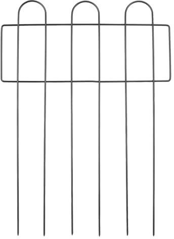 Akozon Clôture de Barrière pour Animaux, Clôture de Jardin Décorative en Fil Métallique de Fer, Piquet de Sol, Bordure de Parterre de Fleurs, Pelouse et Jardin