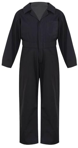 JIZYO Overall Kinder Mechaniker Klempner Langarm Jumpsuit Arbeitsoverall Bankräuber Mädchen Jungen Bekleidung Uniform Fasching