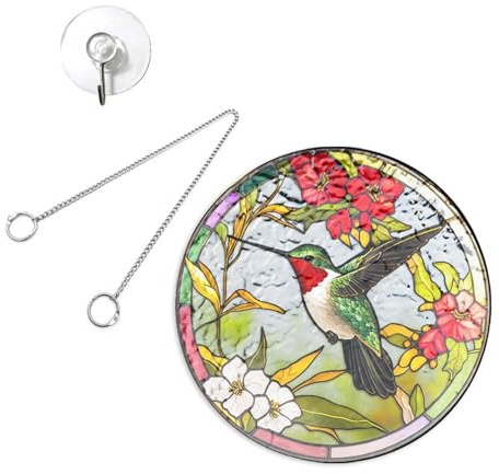 SUIOPPYUW Adornos Decorativos para Ventanas, Adornos Colgantes para Exteriores, para hoteles, pájaros, Paneles de Vidrio acrílico para Colgar en Ventanas, Hermosos acrílicos para pájaros.