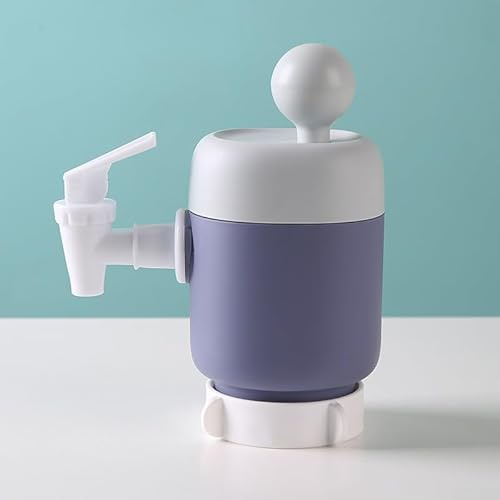 Bomba dispensadora de agua manual para botellas de 5 galones con anillo de silicona sellado y funcionamiento suave para hidratación en el hogar (morado)