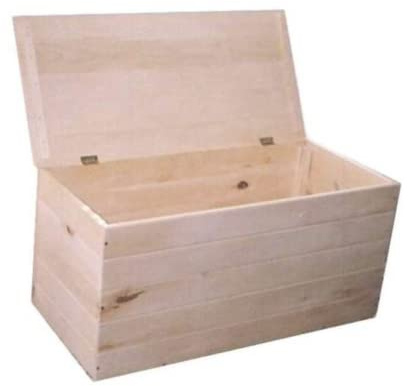 Cassapanca baule legno di pino giardino esterno cm 73x35x33 h