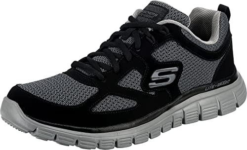 Skechers Burns- Agoura Uomo Scarpe da ginnastica, Black Black 52635 Bkgy, 47.5 EU