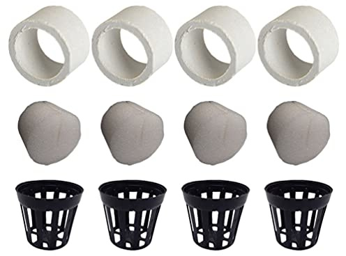 balacoo 10 Sets Aquarium Planting Rings and Cottons Fish Tank Planting Cups Hydroponic Bucket Water Tank Plants Fixed Tools