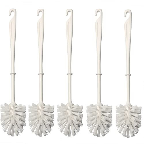 Toilettenbürste Klobürste Ersatzbürste WC Bürste für Toiletten Klosett Weiß für Garnitur Standard 36 x 8 cm (5 Stück)