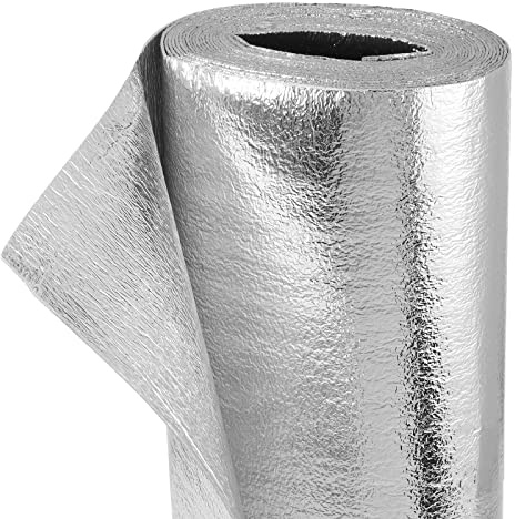 Reflective Insulation Roll Shield 20 in x 32.8 ft Window Insulation for Winter Thermal Attic Door Cover Engineered Foil Board Wrap for Garage Duct