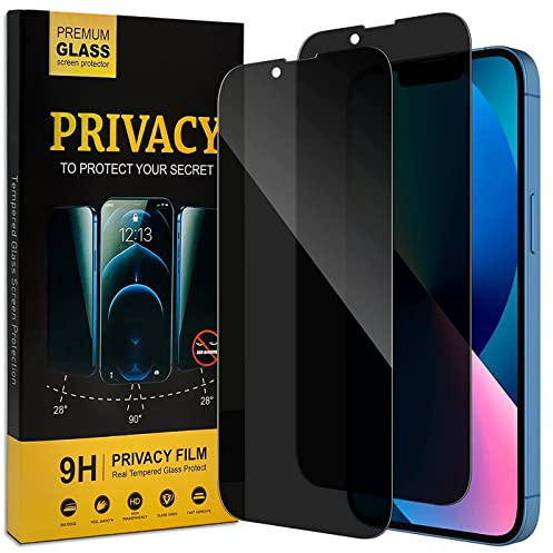 Verco Full Screen Privacy Glass for iPhone 13 Mini Armored Protection Glass Film Anti-Spy Screen Protector, 2 Pack