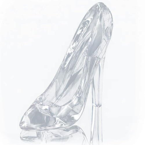 Wudaizhi Cinderella Crystal Shoe Decor, Acrylic Crystal High Heels Shoes Ornaments Decoration for Wedding Birthday Halloween Christmas Party