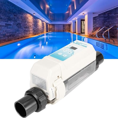 ExoticaBlend Generador de Cloro de Agua Salada, Generador de Agua Salada Clorador Célula Generadora de Cloro de Sal, para Piscina, Jacuzzi y SPA,8g/h