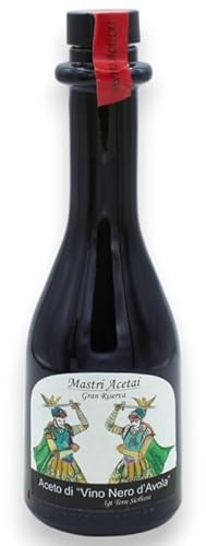 Aceto Siciliano Gran Riserva di Vino Grillo o di Vino Nero d'Avola, (1Unità) 250ml - Aceto di Vino Nero d'Avola