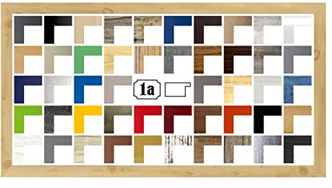 Colorello Bilderrahmen Posterrahmen Puzzlerahmen 38x98 cm Fichte Dekor 98x38 cm mit weisser Rückwand und klarem Acrylglas