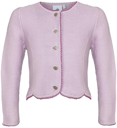Isar-Trachten Strickjacke Amy für Mädchen 47068 - Weiß | Kinder Mode für Hochzeit Kommunion Taufe
