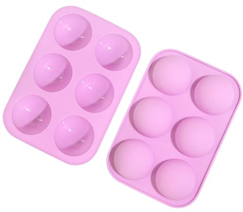Moule Demi-Sphère en Silicone 5 cm - Grand Moule à 6 Cavités pour Gâteaux, Gelées, Dômes, Chocolat