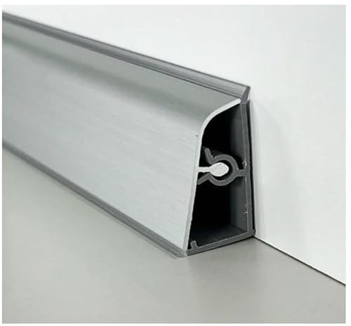 Generico Alzatina per Piani da Cucina in PVC Rivestita in Alluminio, spalletta per Top con la seguente Misura 120 cm Compresa di Angolo Interno - Angolo Esterno - Tappo SX - Tappo DX