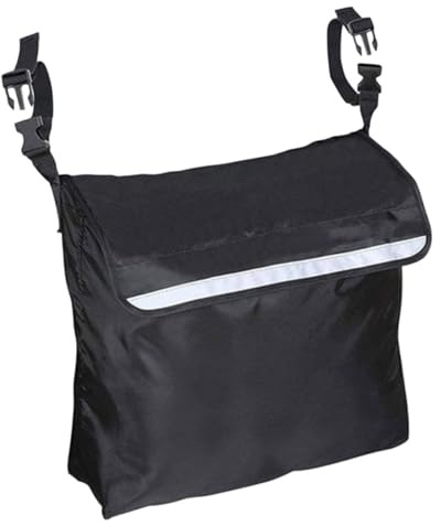 Healvian Rollstuhl Tasche mit Großem Fassungsvermögen hinter Sitz aus Robustem Polyester und Mehreren Innentaschen Schnell Anbringbar und Stilvoll für Rollstühle und Elektrorollstühle