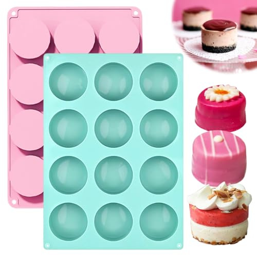 2 Stück Mini Muffins Backform - Silikon Cupcake Pan Set, Mini Muffinform, Tassen Muffin Form, Muffinblech, BPA-frei Antihaftbeschichtung Silikon Muffinförmchen für Cupcakes, Brownies, Kuchen