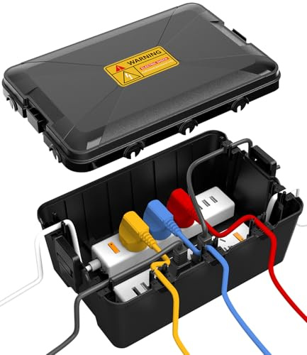 Außenbereich Elektrobox, IP54 Wasserdichte Outdoor Outlet Covers, 32 x 22 x 13cm, extra große kabelbox, Wetterfester Elektrischer Anschlusskasten, Verteilerdose außen Wasserdicht, Schützen Steckdose
