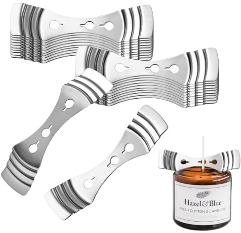 20 Stück Dochthalter für Kerzen, Kerzendochthalter, 3 Löcher Kerzendocht Zentriervorrichtung, für DIY Kerzenherstellung