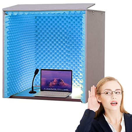 Sound Proof Foam Panels, microphone Shield, Portable Soundproof Booth, Acoustic Foam Panels, for simple soundproof rooms Soundproof walls/soundproof sheets Soundproofing microphones, 80 * 80 * 80