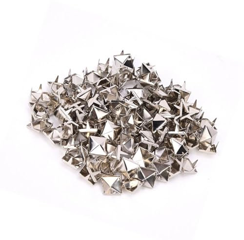 Premium 100 Stück 9 Mm Messing-Kupfer-Vierkantnieten für Lederdekoration, Bekleidung, Schuhe, Taschenzubehör, Gold (#2)