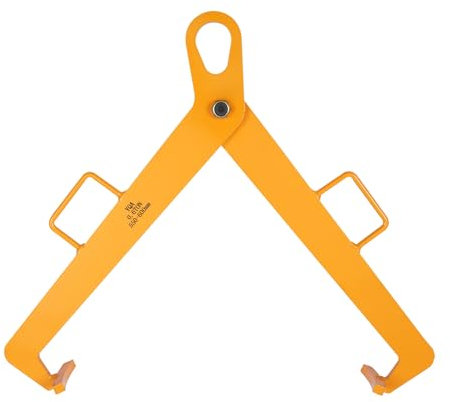 Morsetto verticale per tamburo, 0,6 T, in acciaio resistente, verticale, per fusti in plastica, fusti in acciaio inox, fusti cilindrici, colore giallo