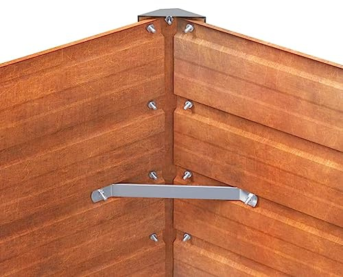 FIRBNUS Jardinière Extérieure Rouillé cm Acier Corten Lit Anti-corrosif Pot de Jardin Suffisamment Profonde Large Cultiver Fleurs 100x100x77