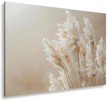 deyoli Leinwandbild Zartes Pampasgras – flüsternd im Hauch der Stille. Format: 60x40cm XXL Kunstdruck Bild auf Keilrahmen/Wandbild/Wohnzimmer Dekoration