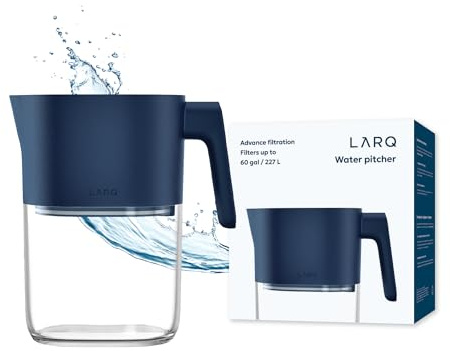LARQ Caraffa filtrante 1,9 L – Il filtro Nano Zero rimuove cloro, piombo, PFAS e molto altro – Monaco Blue