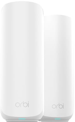 NETGEAR Système WiFi 7 Mesh Orbi (RBE372), Routeur + 1 Satellite, Fonctions de sécurité, BE3600, 3,6 Gbps, Couverture 240 m2, 70 appareils, Port Internet 2,5 G, Compatible Toutes Box Internet