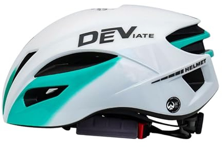 F Fityle Casco da Bici da Uomo, Visiera Staccabile Traspirante, Accessori per Ciclismo su Strada, attività all'aperto, Montagna, Bianco