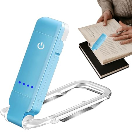 Luce di lettura del libro - 10.5x4.6x1.3 cm Lampada libro portatile Prezzo, luci di libri di viaggio, protezione da touch -screen Mini Libri di lettura Clip | Luce notturna ricaricabile USB per bambin