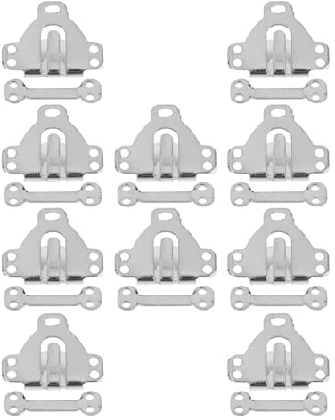 FOMIYES Accessoires de Couture Crochets et Fermetures à Agrafes, Lot de 10 Pièces Métalliques Argenté, Adaptés pour Jeans, Manteaux et Uniformes Sportifs