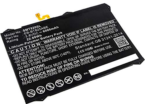 subtel, Battery for Tablet compatible with Samsung Galaxy SM-T825 Tab S3 (LTE) (3.8V, 6000mAh)