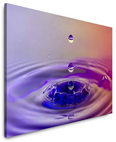 Paul Sinus Art Wasserperlen 150 x 100 cm Inspirierende Fotokunst in Museums-Qualität für Ihr Zuhause als Wandbild auf Leinwand in XXL Format