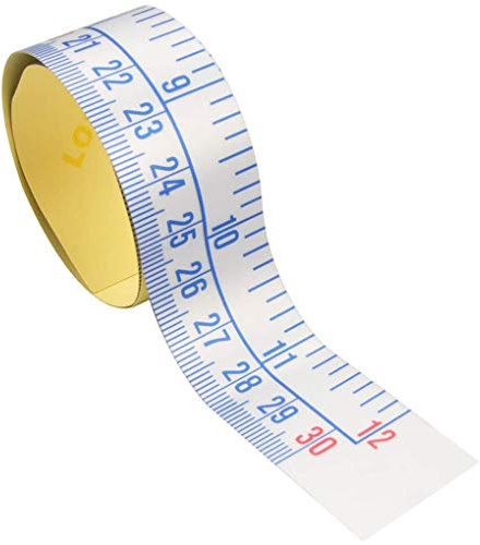 WINTAPE Selbstklebendes Maßband, Maßband Selbstklebend, Werkbank-Lineal, Klebebandmaß, Wasserfester Messaufkleber, Klebeband, 30cm Länge 1,6 cm Breite, Links Nach Rechts