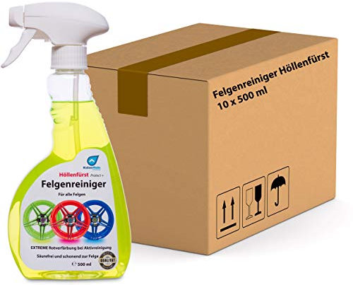 KaiserRein Höllenfürst Alu Felgenreiniger Karton mit 10 x 0,5L Reiniger alle Auto Felgen Felgenpflege Felgen-Reiniger KFZ…
