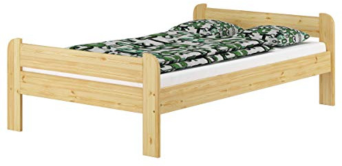 Erst-Holz®Massivholzbett Einzelbett Robust Breit 120 x 200 cm Kiefer Echtholzohne Zubehör