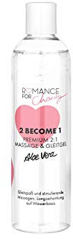 EIS, Premium 2:1 Massage & Gleitgel 'Aloe Vera - 2 Become 1', kondomverträglich, Langzeitwirkung auf Wasserbasis, 300 ml