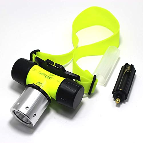 JUN CHI 20000 Lumens Scuba Diving Headlamp LED Submarine Lights Dive Light Waterproof Underwater Safety Head Lamp Strobe Flood Headlight for Under Water Deep Sea Cave at Night