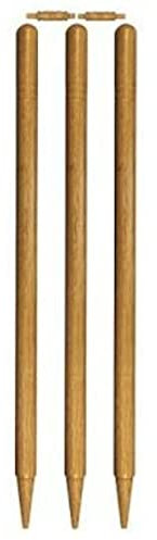Kalindri Sports Cricket Wooden Stump (Pack of 3, Rolla Craft Natural)