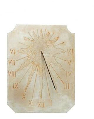 QEM Cadran Solaire Motif Soleil incrusté Pierre Naturelle 33cmx42cm