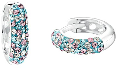 Prinzessin Lillifee Creolen 925 Sterling Silber Mädchen Kinder Ohrschmuck, mit Schmucksteine, Kommt in Schmuck Geschenk Box