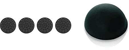 OEHLBACH Shock Absorber (8 Stück), elastisch schwarz (55038) & One for All (effektiver Resonanzdämpfer / Absorber für kleine und größere Geräte, Lautsprecher) 4 Stück, schwarz